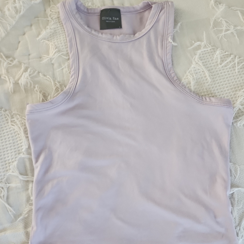 Olivia Rae Purple Fitted Sleeveless Tank Top